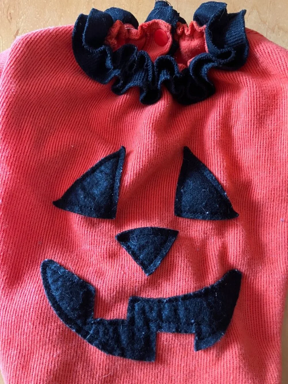 Halloween Jack-O'-Lantern Dog Costume 🎃 Pumpkin Pet Costume Orange & Black Ruff